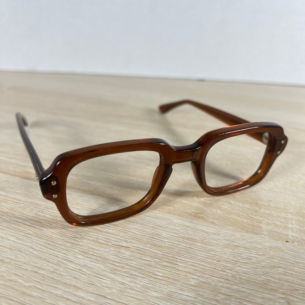 Vintage Romco 4 1/4 - 5 1/2 RO 46-22 Eyeglasses Full Rim Frames ONLY Brown